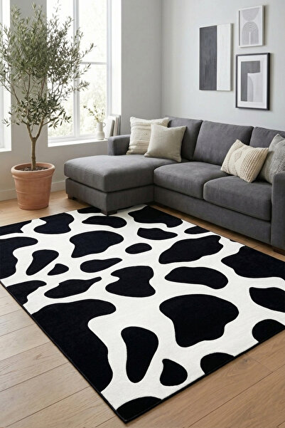 Chilai Home Cow Yıkanabilir Kaymaz Taban Halı Djth