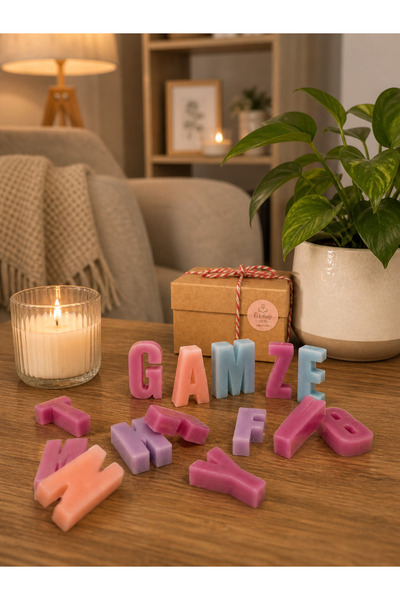 Glowe Candles Glowe Harf Mum Seti Renkli Alfabe Mum Dekoratif Kokulu Mum Kişi...