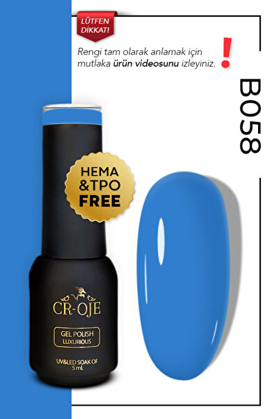 CROJE KALICI OJE Kalıcı Oje B058 - Mavi (5 ML)