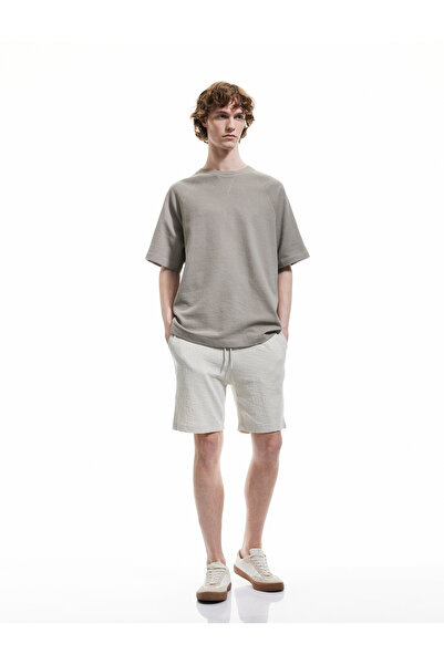 Koton Jacquard-Bermuda-Shorts mit Taschendetail und Schnürung an der Taille