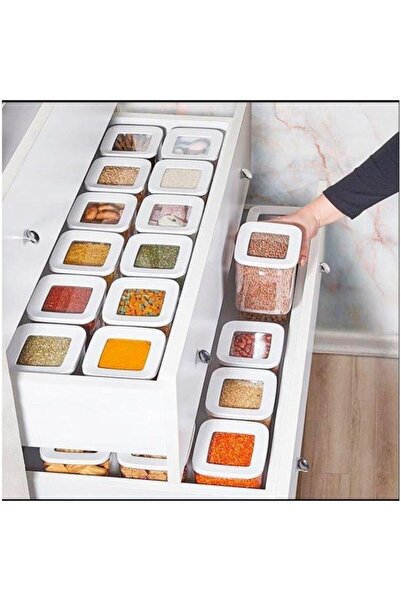 VİP AHMET 12 Li Süper Saklama Kabı Set 1200 ml - 1200ml Erzak Kabı