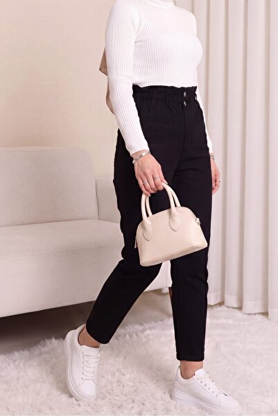 Modamorfo Jeans mit hoher Taille und elastischem Bund