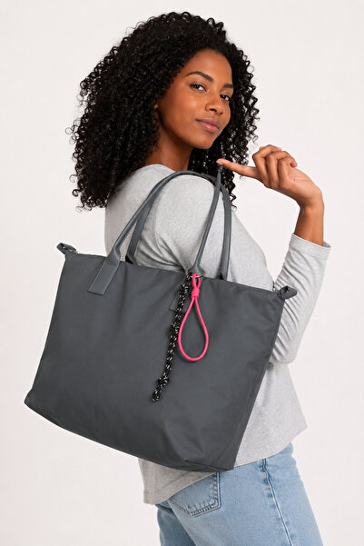 POLOGRAND London Orijinal Geniş Hacimli Su Geçirmez Paraşüt Kumaş Shopper Tre...
