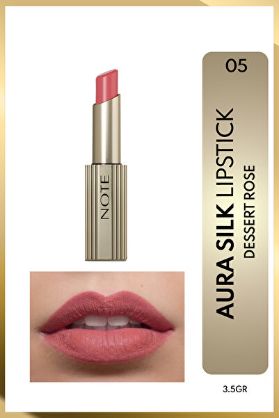 NOTE Aura Silk Lipstick 05 Desert Rose Kremsi Yarı Parlak Ruj - Nude