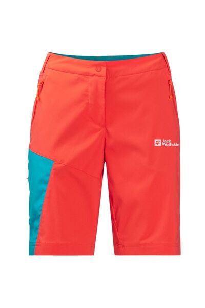 Jack Wolfskin Șorturi de trekking pentru femei Glastal - Portocaliu/Albastru ...