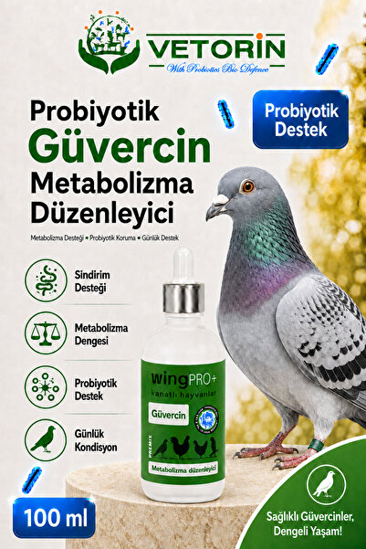 VETORİN Probiyotikli Güvercin Sindirim Sistemi Desteği & Metabolizma Düzenley...