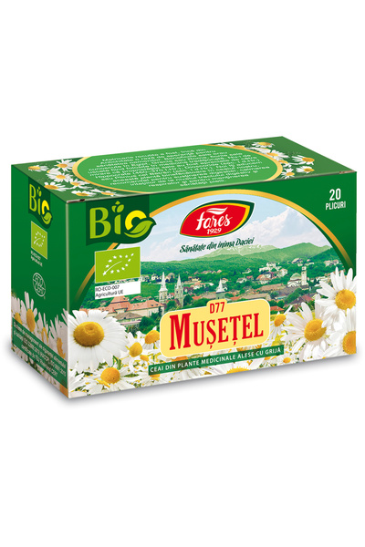 Fares BIO chamomile tea, 20 sachets – natural infusion for relaxation and bal...