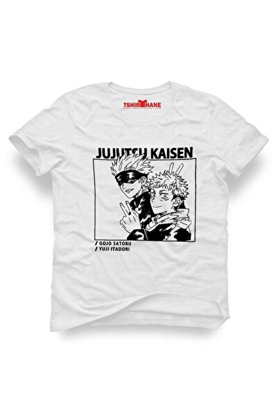 Tshirthane Anime Jujutsu Kaisen muška Štampano bela majica