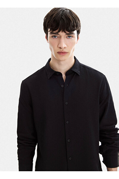 Back And Bond Black Men's Shirt B35S20018