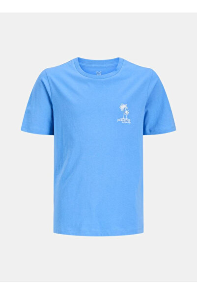 Jack & Jones Mavi Erkek Çocuk Baskılı T-Shirt 12297975