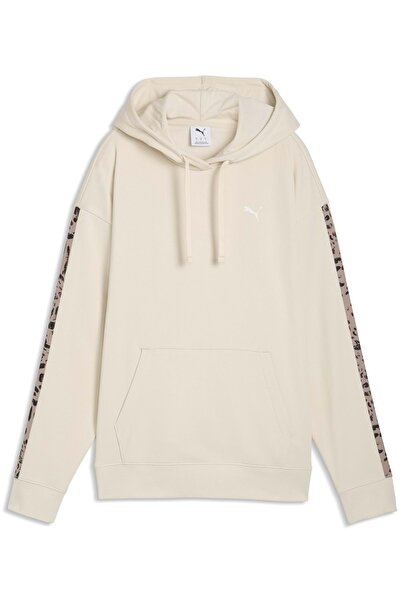 Puma 691822 Ess Graphics Animal Hoodie Kapüşonlu Kadın Sweatshirt BEJ