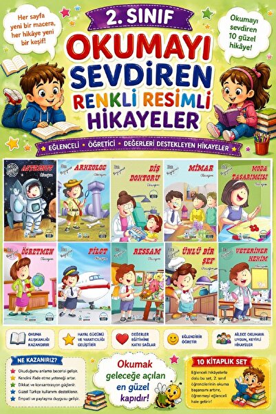 Üçgen Yayıncılık 2. Sınıf Okumayı Sevdiren Renkli Resimli Hikayeler 20 - 10 K...