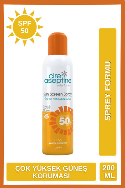 CIRE ASEPTINE CİREASEPTİNE 50 SPF GÜNEŞ KORUYUCU SPREY