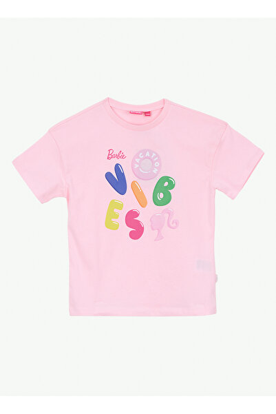 Barbie Açık Pembe Kız Çocuk Baskılı Pijama Takımı BRB6SG-PJM6093