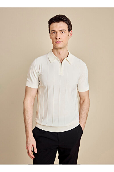 BROOKS BROTHERS Kırık Beyaz Erkek Standart Triko Kazak BBSS26MKL001