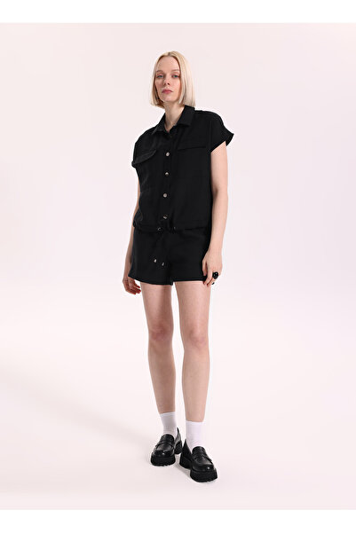 Fabrika Siyah Kadın Regular Fit Şort F6SL-SHT0023