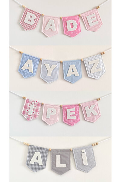 Pure baby handmade İsin Afişi Banner Flama Bebek Odası Aksesuar Kapı Süsü Duv...