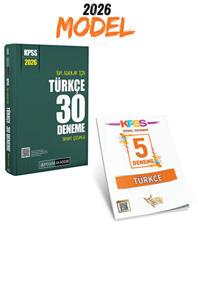 Pegem Akademi Yayıncılık 2026 Kpss Genel Kültür Genel Yetenek Türkçe 30 Denem...