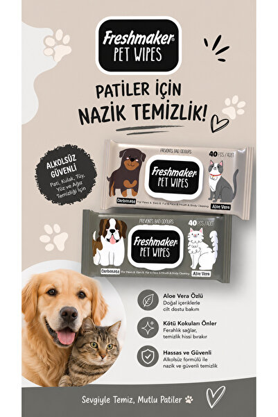 Freshmaker Evcil Hayvan Islak Havlusu 40pcs x6