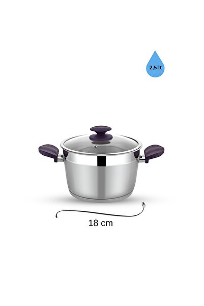 Bonera Etna Colour Çelik Derin Tencere Seti 10 Parça (18-20-22-24-26 cm) - İndüksiyon Uyumlu