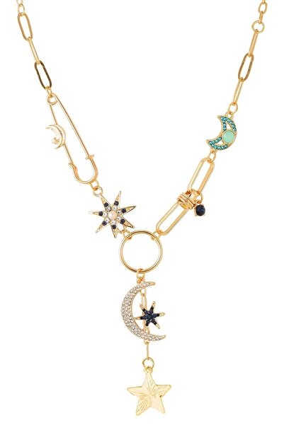 Venus Design Çelik Ay - Yıldız Charm Kolye