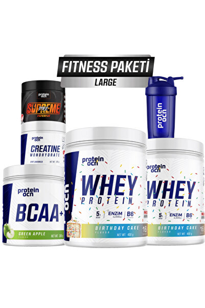 Proteinocean Fıtness Paketi Large - Birthday Cake Yeşil Elma
