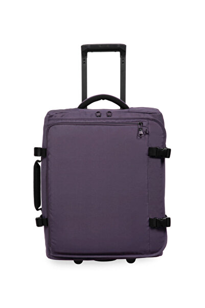 Minimerry it luggage Mor Unisex Çekçekli Kumaş Valiz 1273