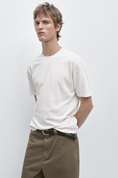 Massimo Dutti Pamuklu triko t-shirt