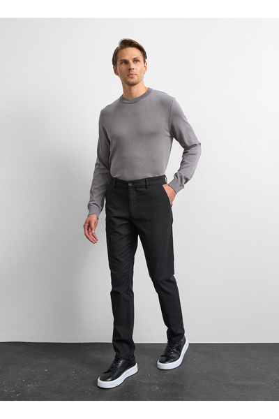 Back And Bond Black Men's Slim Fit Trousers B35W30012