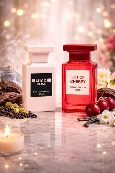 Lot of cherry, Oud wood Him and Her Perfume Set 2 x 100ML – Pink & Lot of Che...