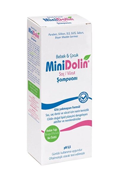 Dermadolin MiniDolin Bebek ve Çocuk Şampuanı 250 ML | Göz Yakmayan Saç ve Vücut Şampuanı