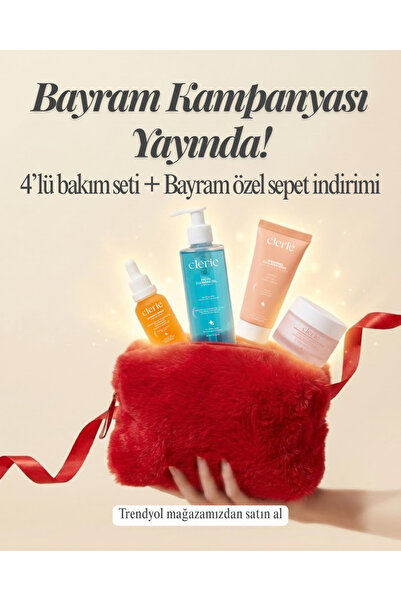 Clerie Bayram Hediye Seti - 4’lü Cilt Bakım Seti + Kırmızı Peluş Çanta