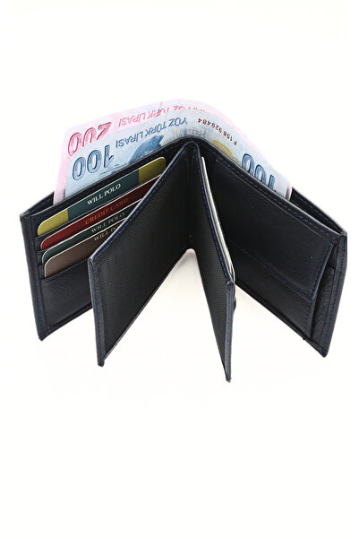 Genuine Calfskin Men's Wallet with Coin Split