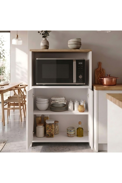 Yurupa Verona Mikrodalga Fırın ve Airfryer Bölmeli Çok Amaçlı Mutfak Dolabı K...