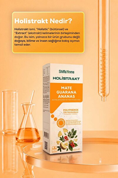 Shiffa Home HOLİSTRAKT - Guarana, Mate, Yeşil Çay, Ananas İçeren Sıvı Ekstrat 250 ML