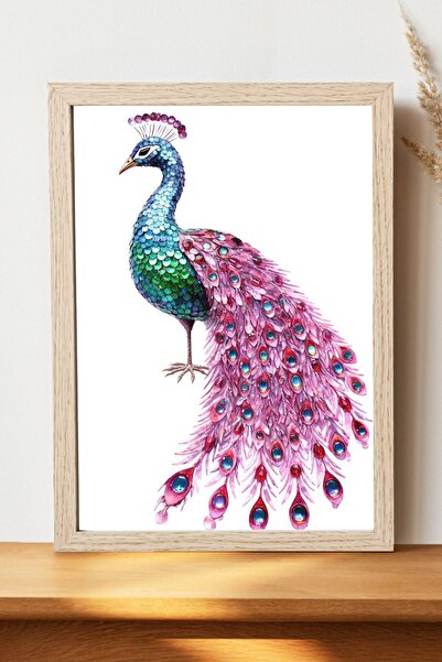 Luna Marissa Αφίσα Peacock - Αφίσα τοίχου από γυαλιστερό χαρτί χωρίς πλαίσιο