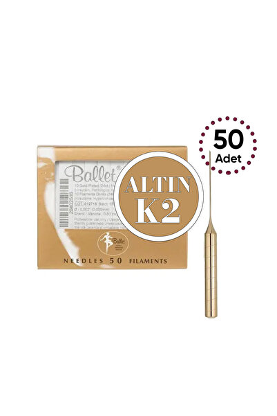 Ballet 50 Adet K2 Altın Epilasyon İğnesi Orijinal Ballet K2 Gold İğne 20402516