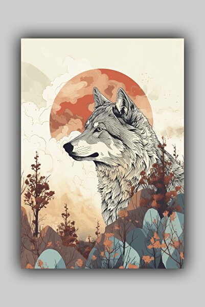 Luna Marissa Διακοσμητική αφίσα τοίχου χωρίς πλαίσιο Wolf
