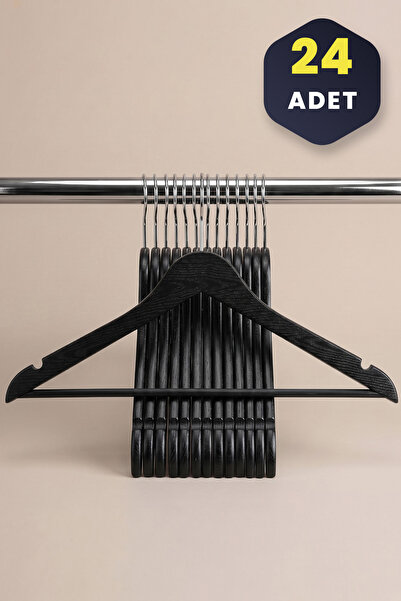 KHAKMA Wooden Look Plastic Clothing Shirt Hanger