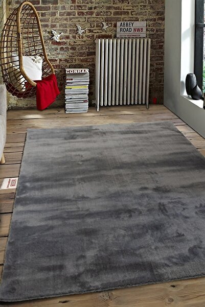 Valery Home Vl Comfort Peluş Halı Antrasit Overloklu