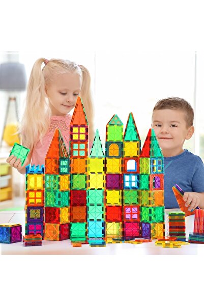 Nicaea Home Manyetik Bloklar - Manyetik Yapı Taşları, 100 Parça Çocuklar İçin...