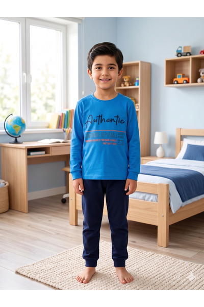 Fil Kids Dečačka 100% pamuk delna platnena plava autentična Sa deznom zimska ...
