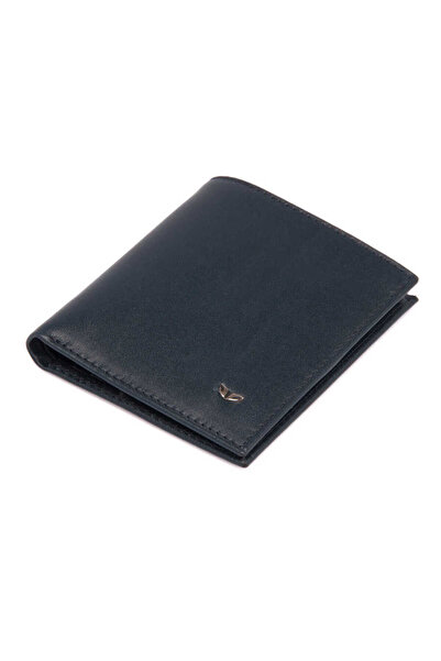 Tergan Navy Blue Genuine Leather Men's Wallet - S1Ce00001500-H86