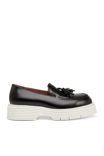 Tergan Siyah Hakiki Deri Erkek Loafer - E25I1AY57173-F44