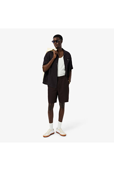 Lacoste Regular Fit Linen Blend Twill Shorts - GH2628-00-3LA