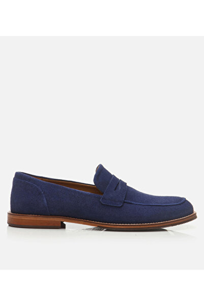 Hotiç Men's Leather Navy Blue Loafer