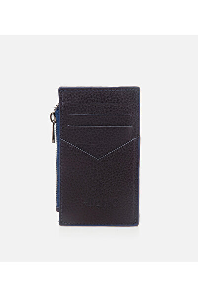 Hotiç Genuine Leather Navy Blue Men's Wallet