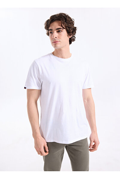 SUPERDRY Beyaz Erkek Regular Fit T-Shirt CLASSIC ESSENTIAL TEE