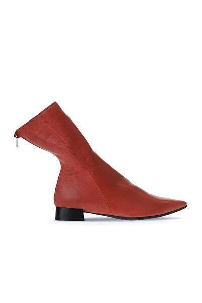 Bueno Shoes Cizme cu toc de damă din piele roșie 01wr3011