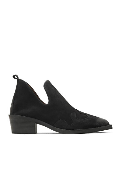 Bueno Shoes Cizme cu toc pentru femei din nubuc negru 01wd4001